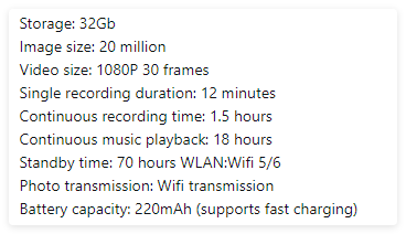 VisionX Capture Glasses